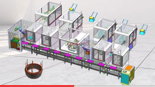 汽車發(fā)卡電機(jī)定子智能裝配生產(chǎn)線