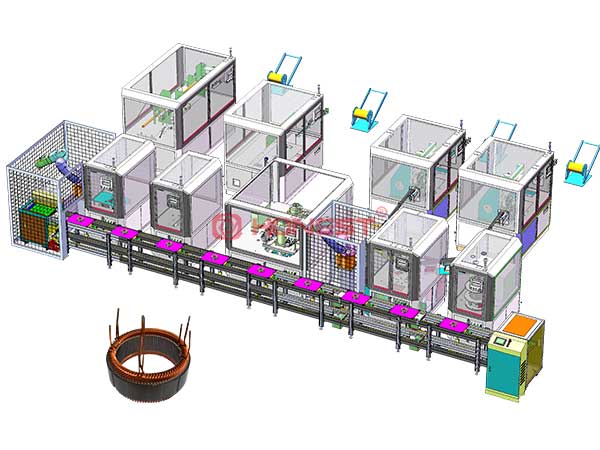 汽車發(fā)卡電機(jī)定子裝配線